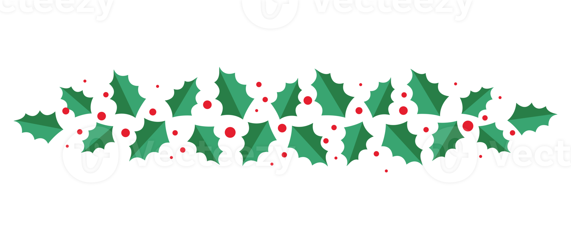 Christmas wreath leafs banner png