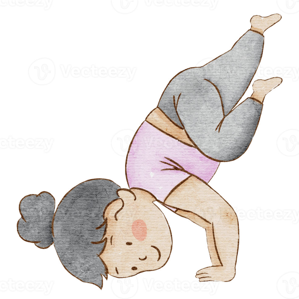 Hand Stand Pose illustration png