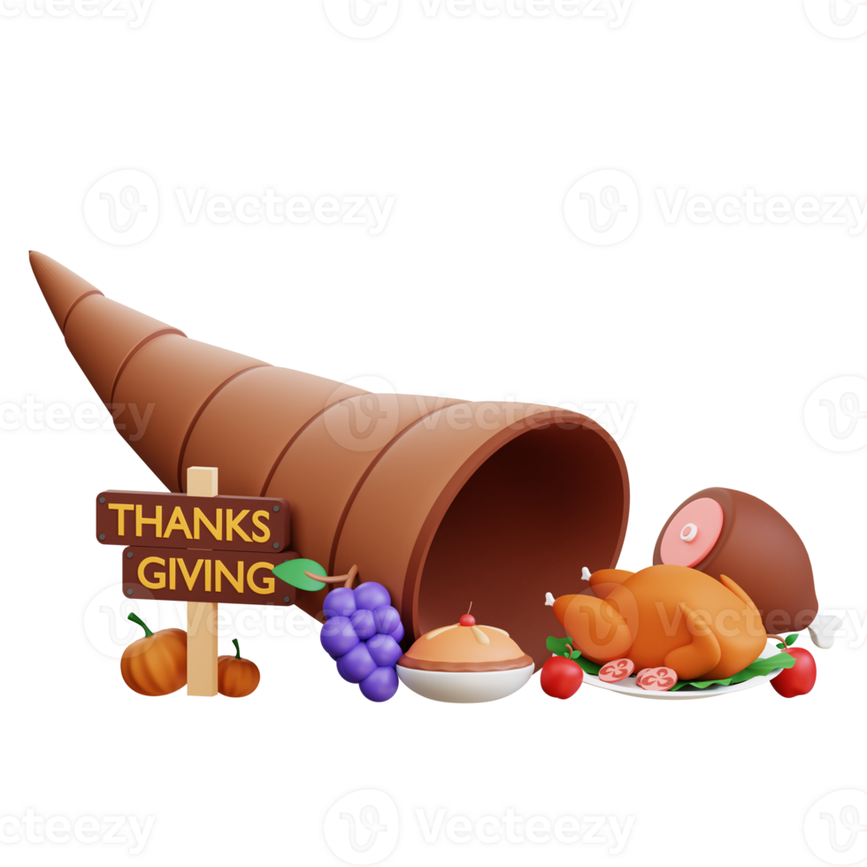 3D Thanksgiving Icon Illustration png