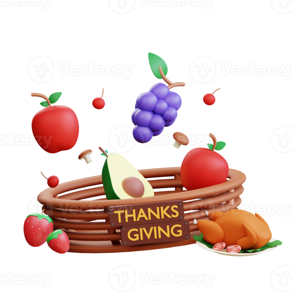 3D Thanksgiving Icon Illustration png