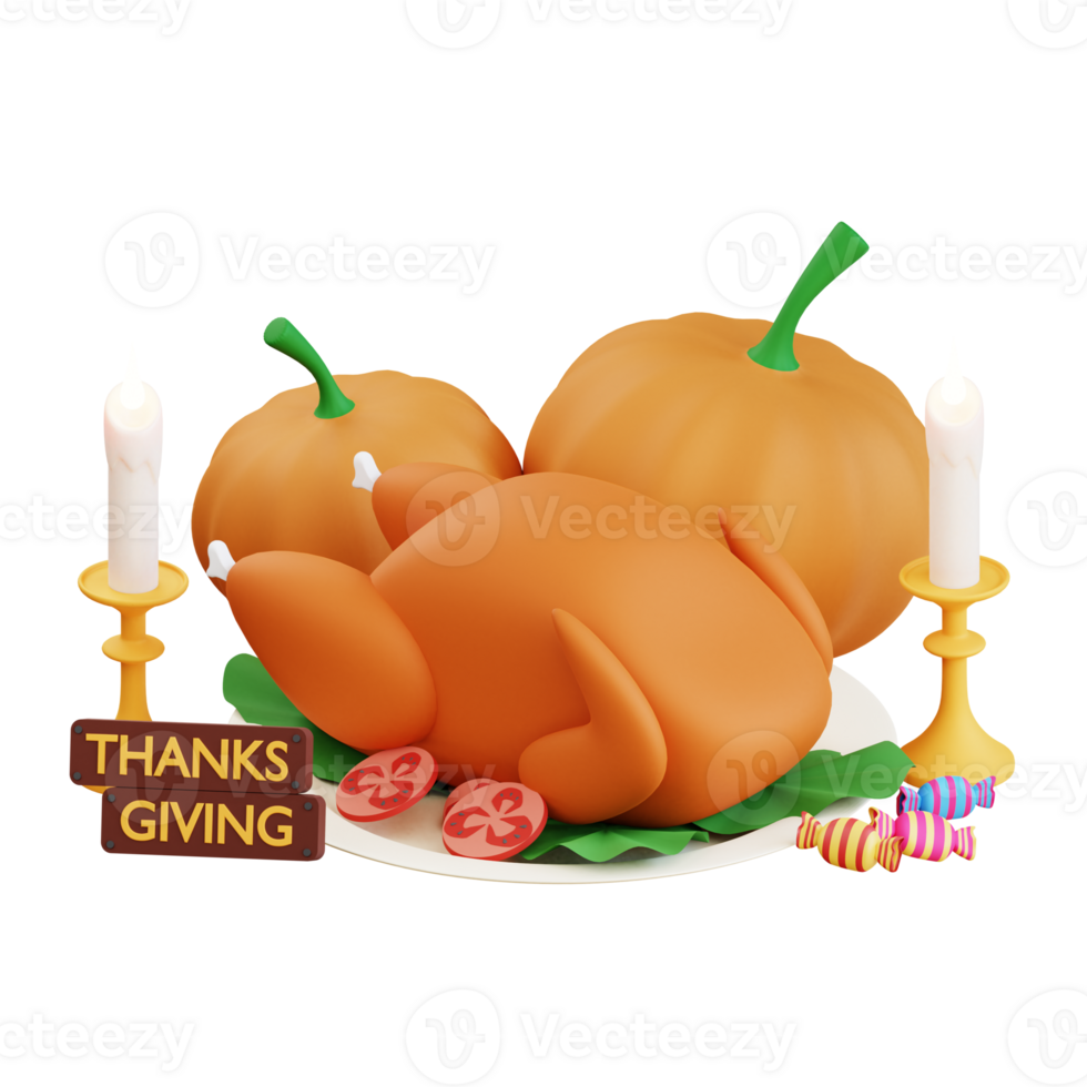 3D Thanksgiving Icon Illustration png