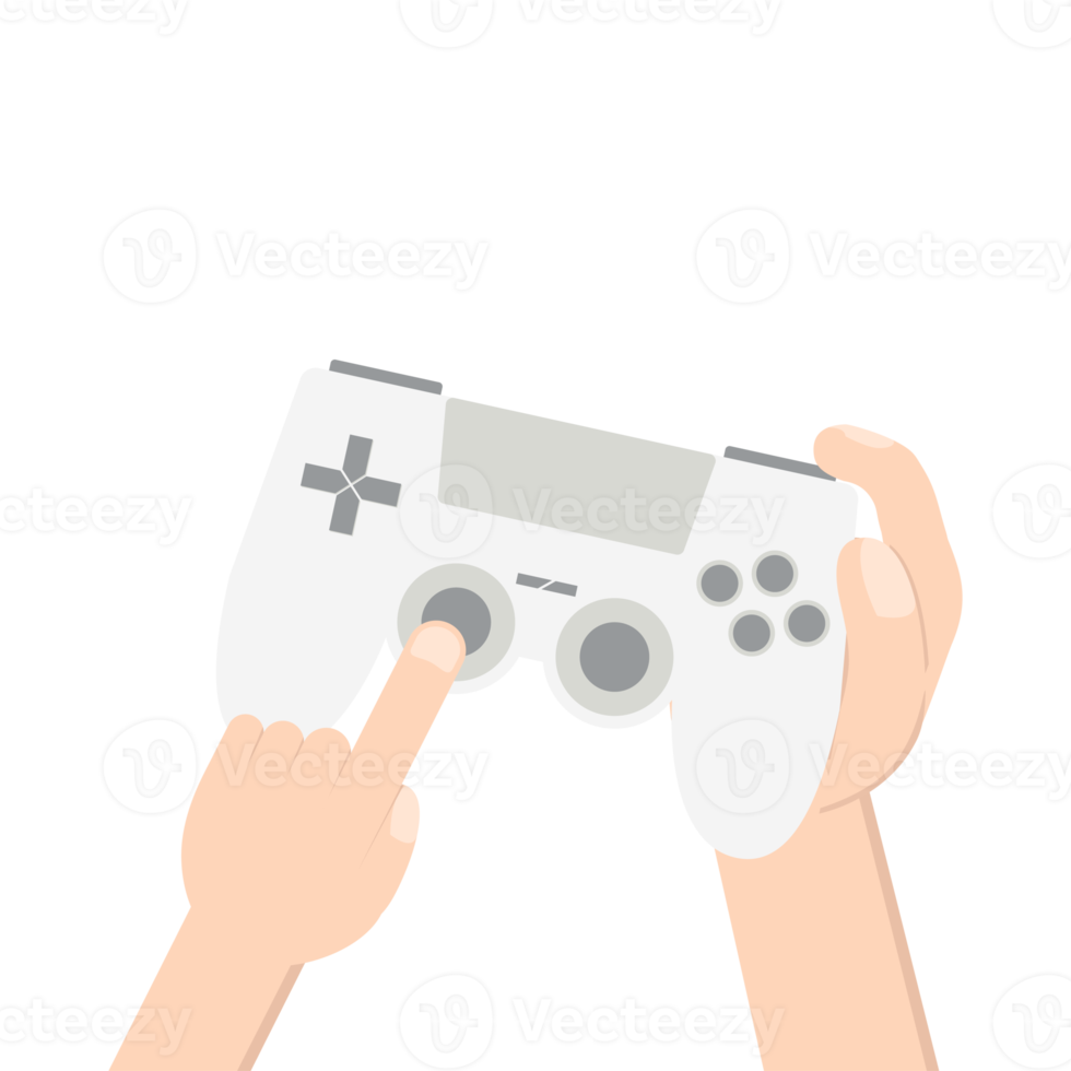 gamer mano sujetando joystick game controller pad png