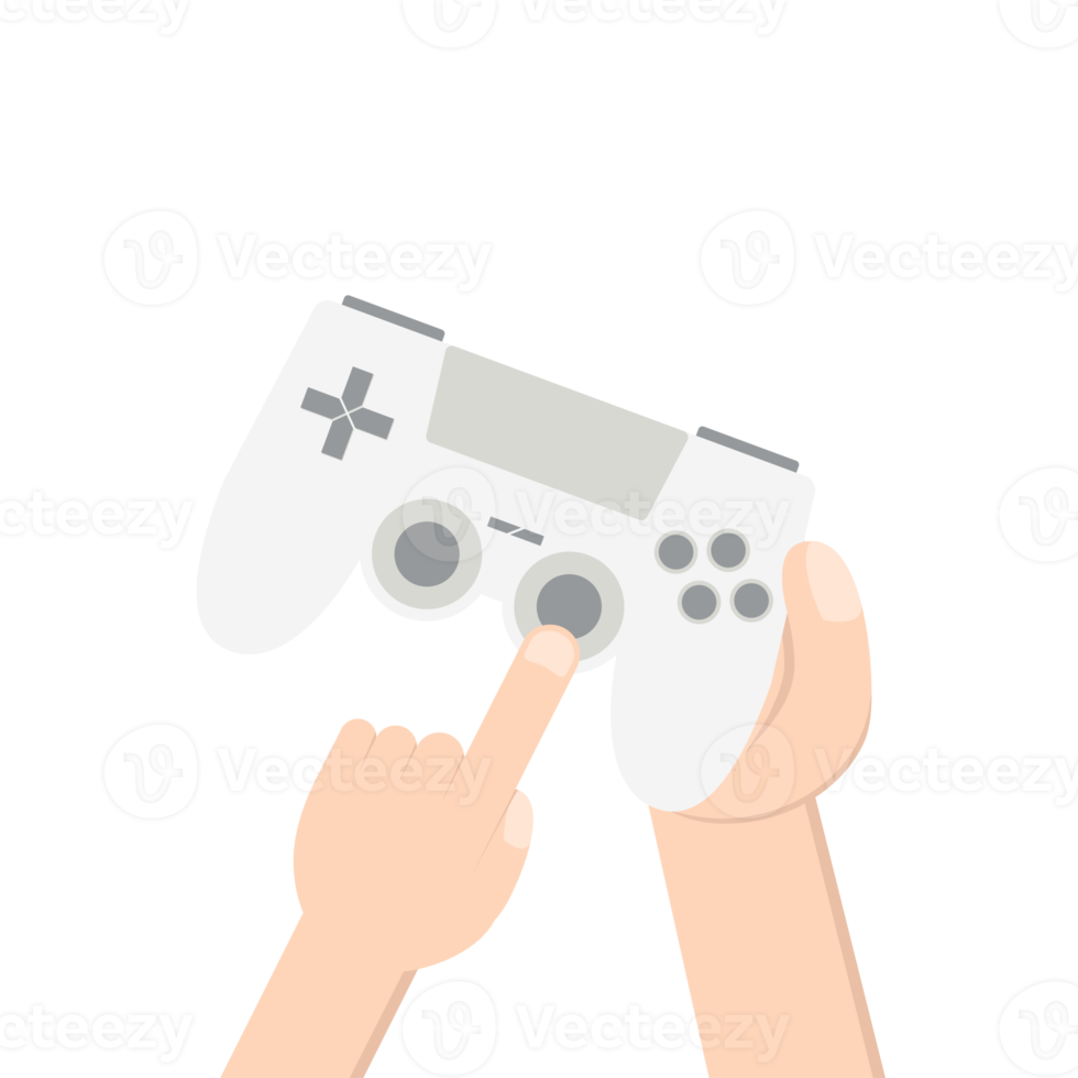 gamer hand holding joystick game controller pad png