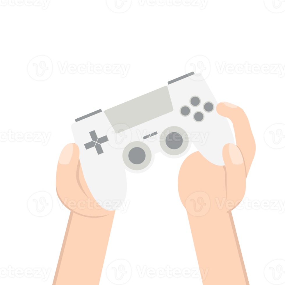 gamer hand holding joystick game controller pad png