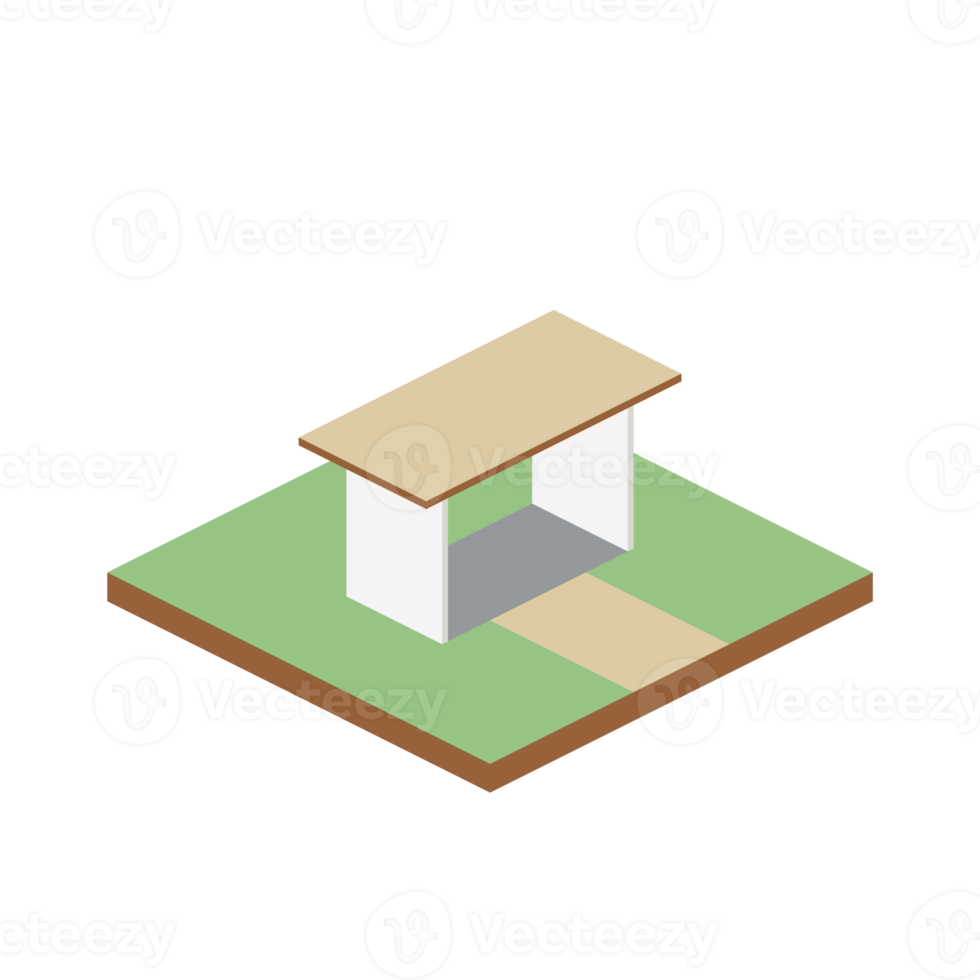 isometric landscape 3d universal scenary collection set png