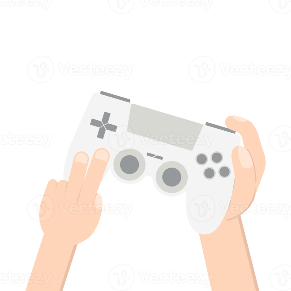 gamer mano sujetando joystick game controller pad png