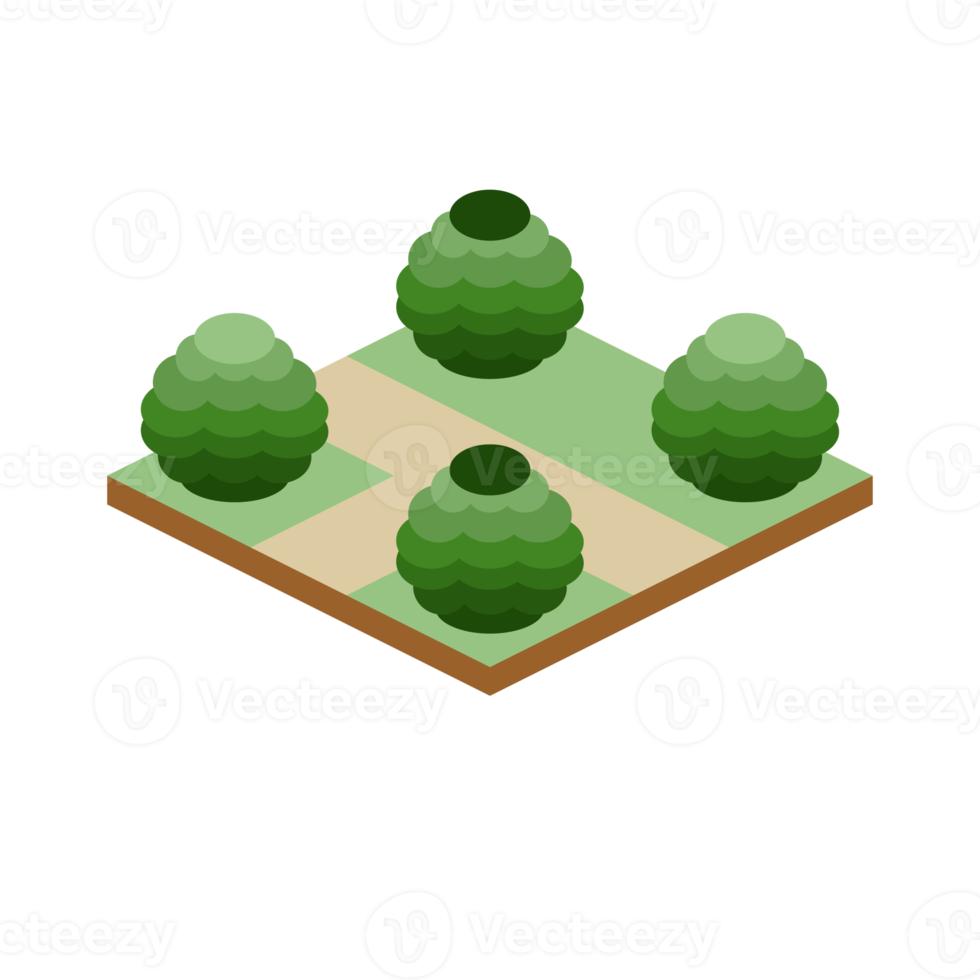 isometric landscape 3d universal scenary collection set png