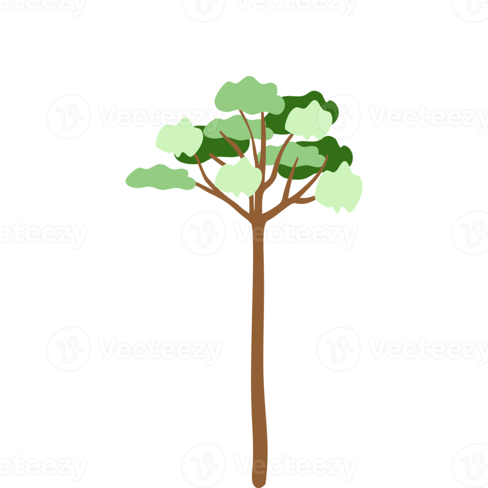 Baum flache universelle Landschaftssammlung png