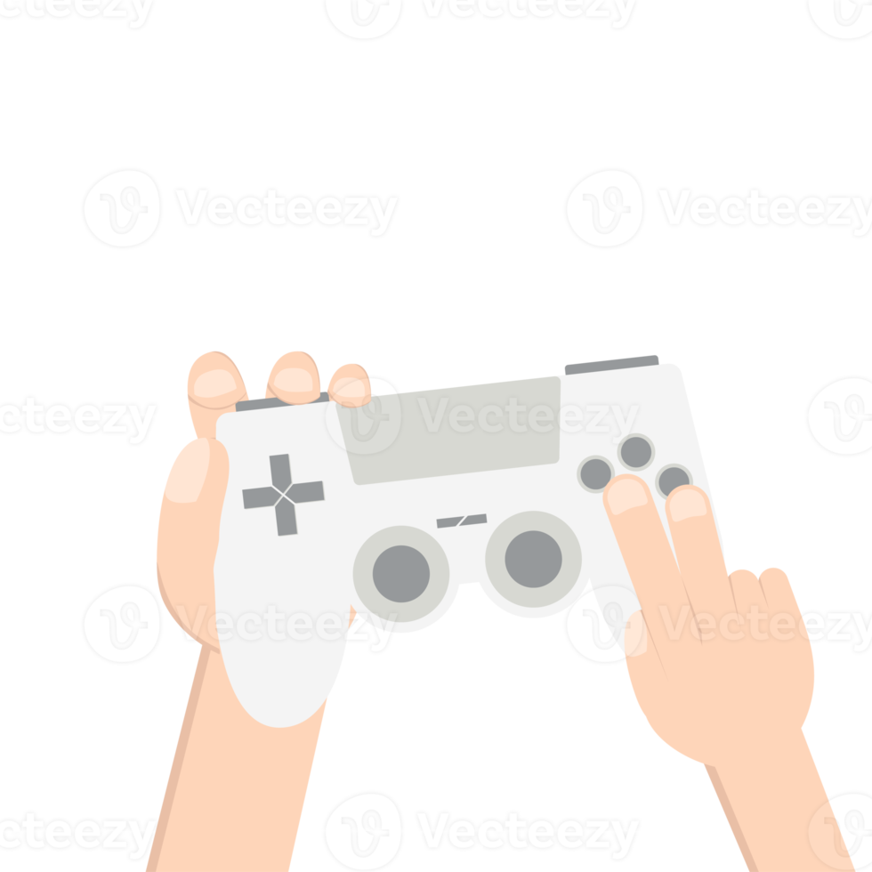 gamer mano sujetando joystick game controller pad png