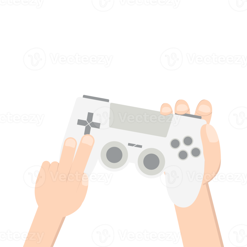 gamer hand holding joystick game controller pad png