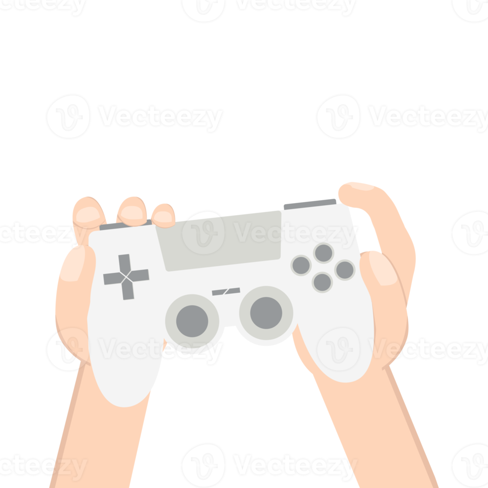 gamer mano sujetando joystick game controller pad png