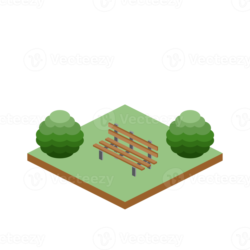 isometric landscape 3d universal scenary collection set png