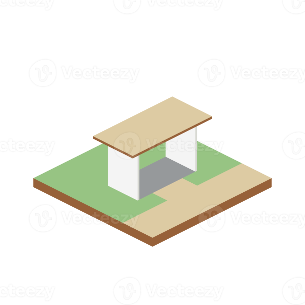 isometrisk landskap 3d universell scenary samling uppsättning png