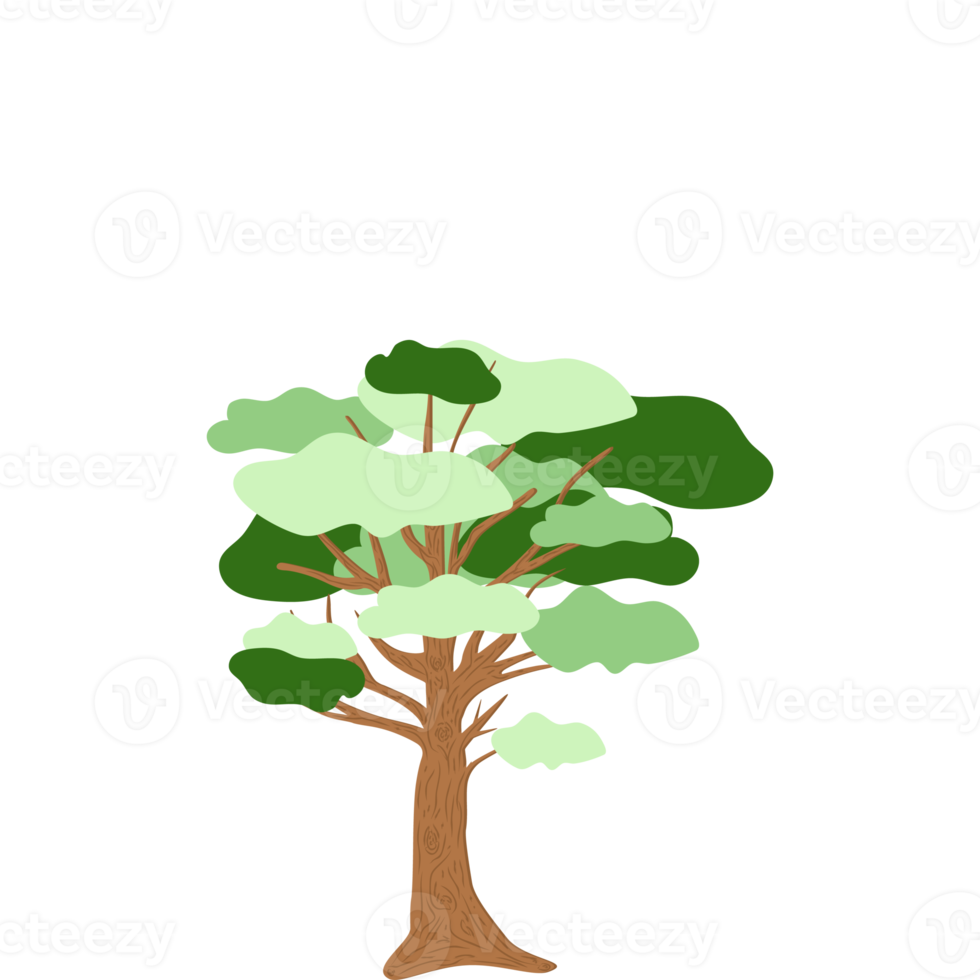 tree flat universal scenery collection set png