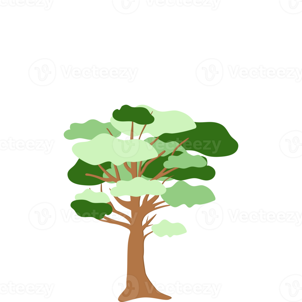 tree flat universal scenery collection set png