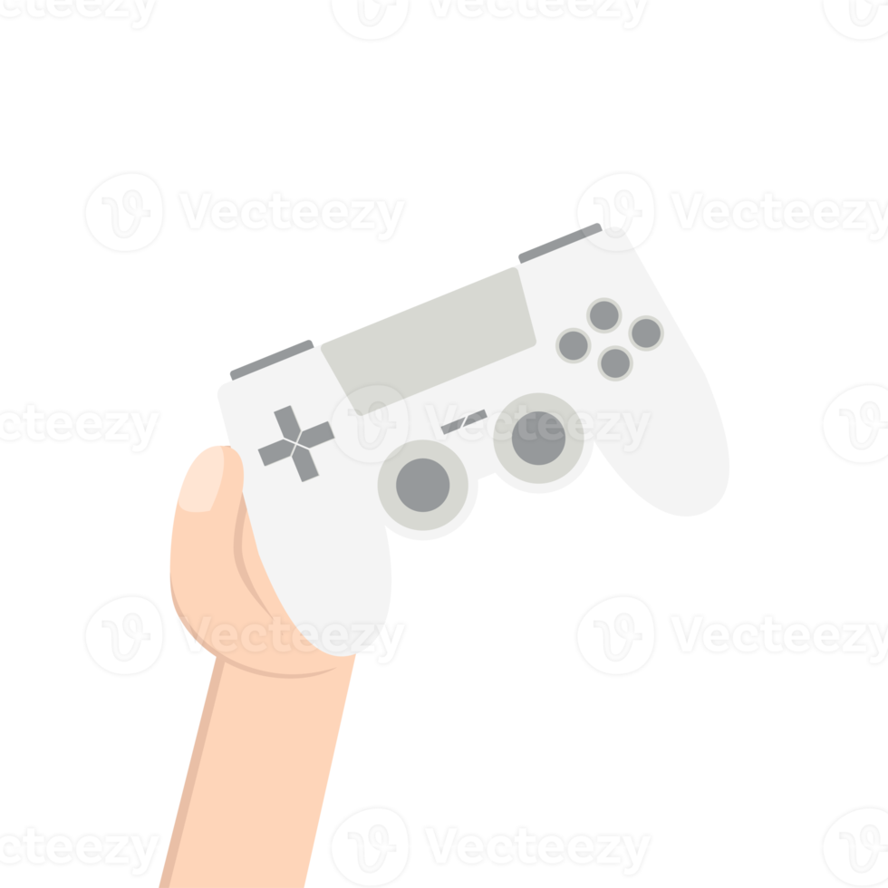 gamer hand holding joystick game controller pad png