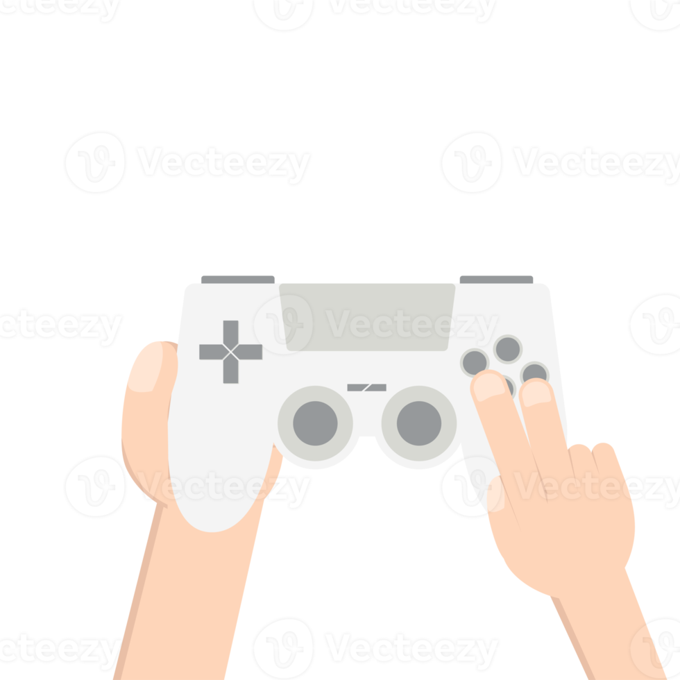 gamer mano sujetando joystick game controller pad png