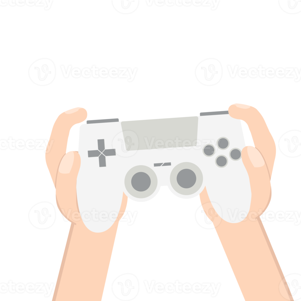 gamer mano sujetando joystick game controller pad png