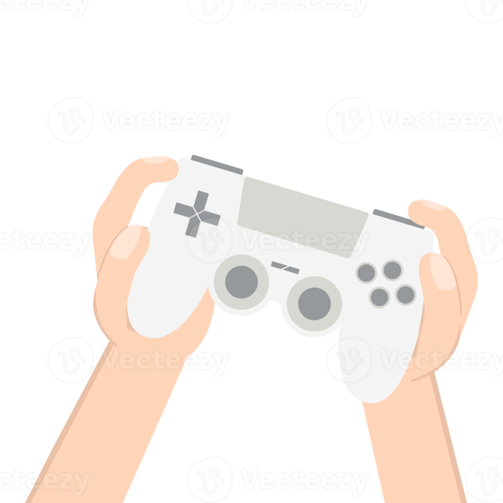 gamer hand holding joystick game controller pad png