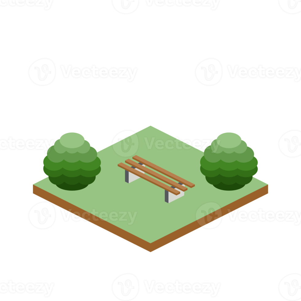 isometrische landschap 3d universeel landschap verzameling reeks png