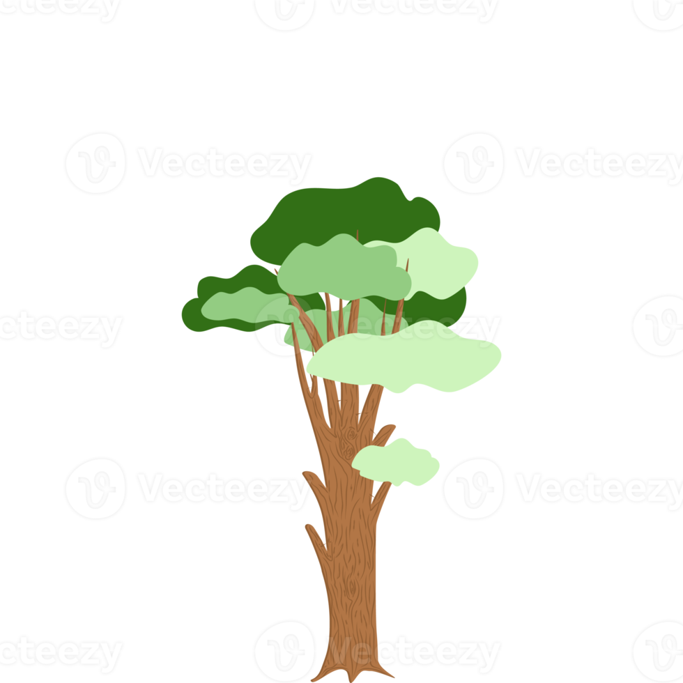tree flat universal scenery collection set png