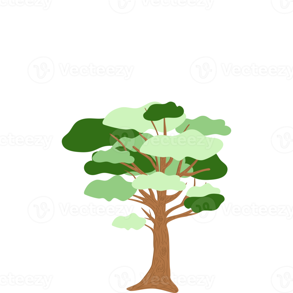 Baum flache universelle Landschaftssammlung png