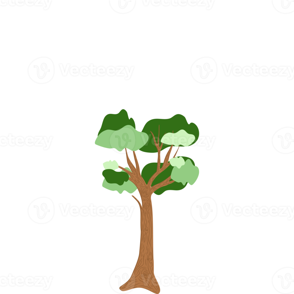 Baum flache universelle Landschaftssammlung png