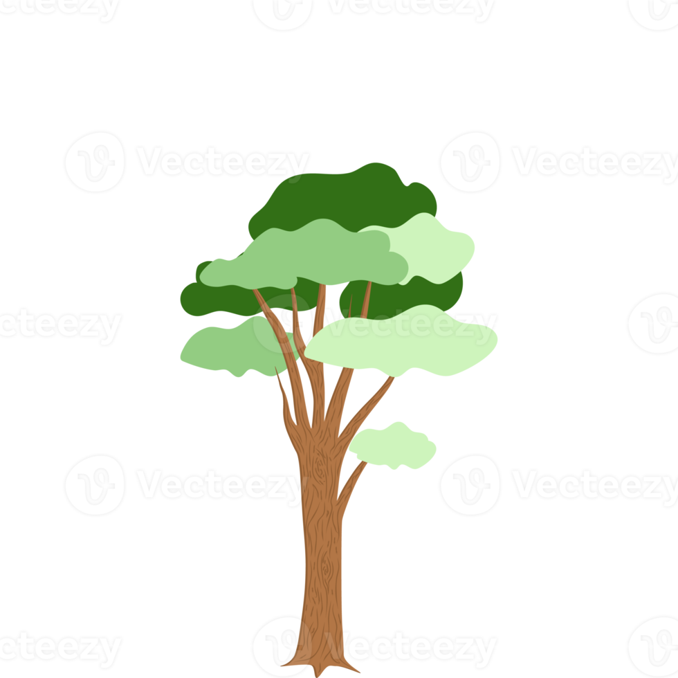 tree flat universal scenery collection set png