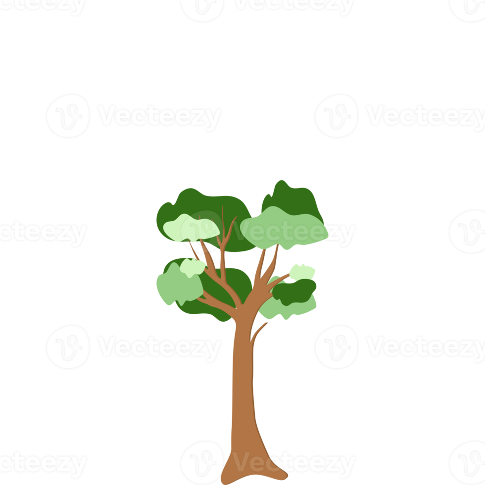 Baum flache universelle Landschaftssammlung png