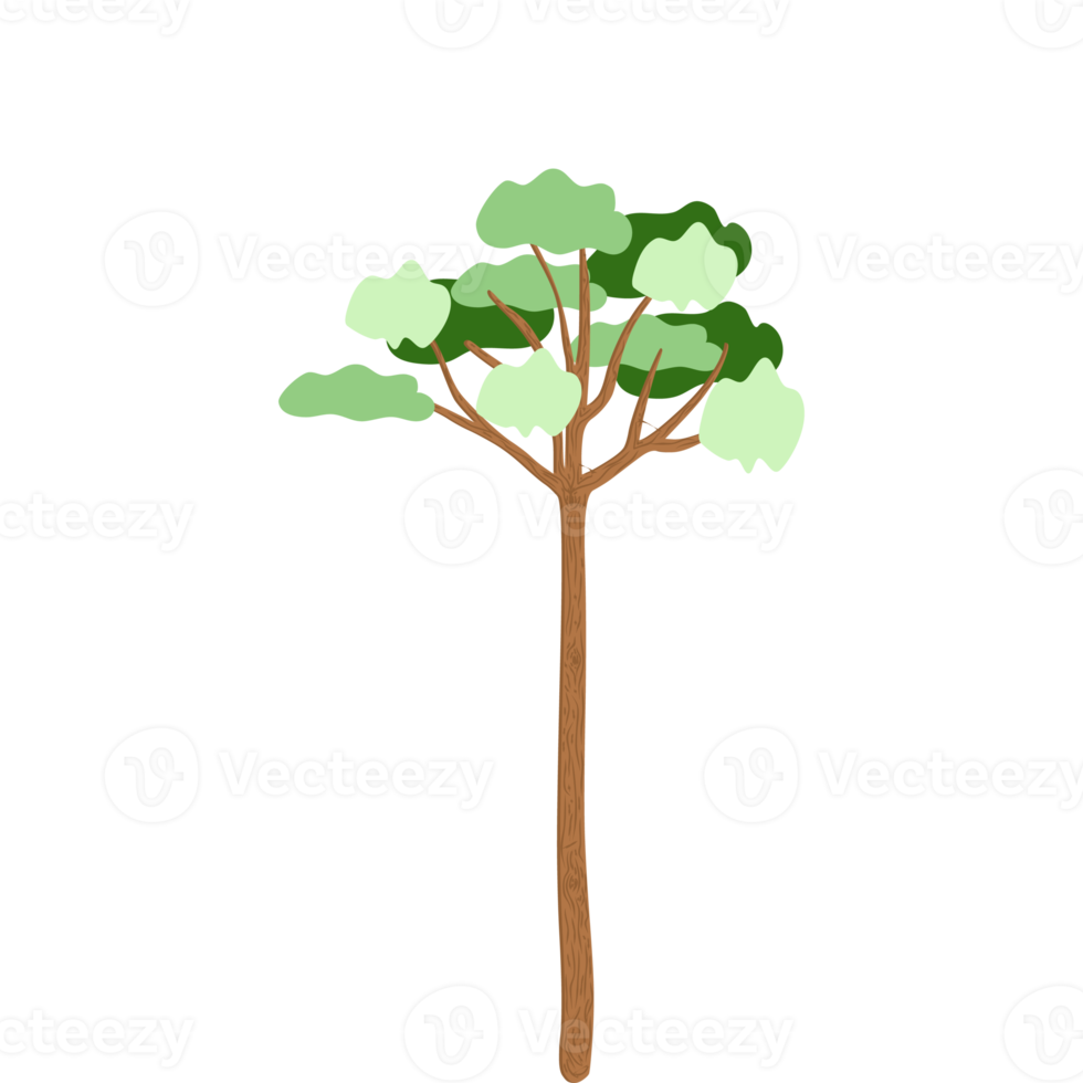 Baum flache universelle Landschaftssammlung png