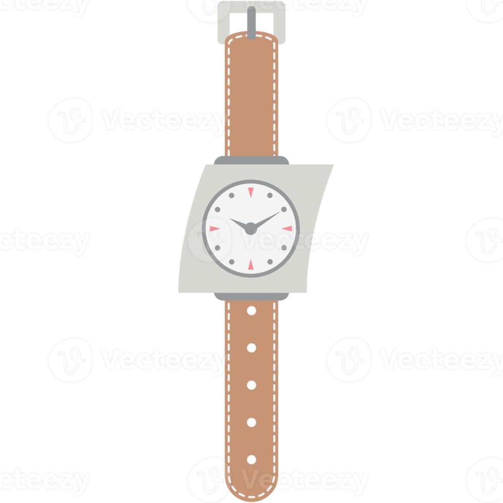 wristwatch analog classic brown leather strap watch png
