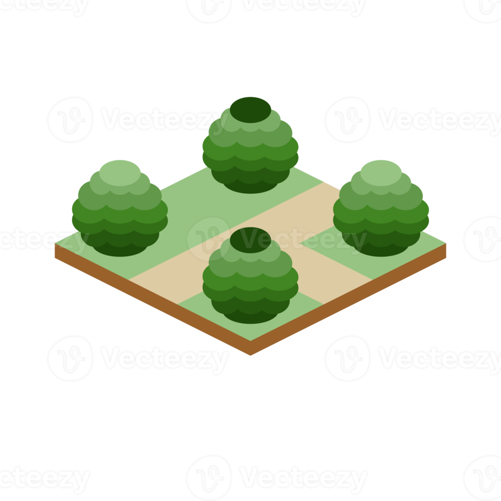 isometric landscape 3d universal scenary collection set png