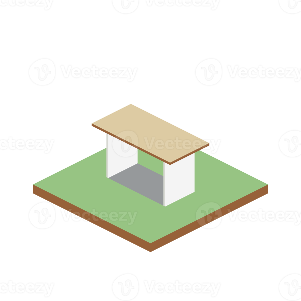 isometric landscape 3d universal scenary collection set png