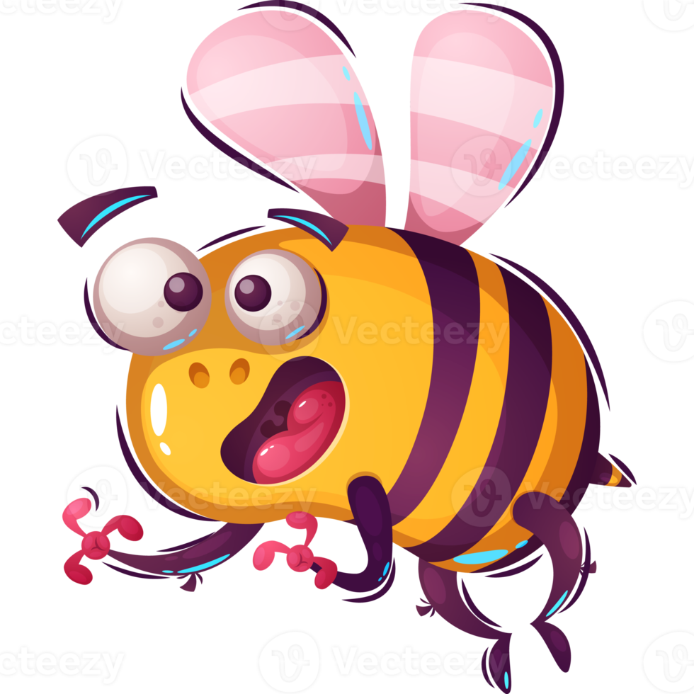 Cartoon character crazy wasp animal png