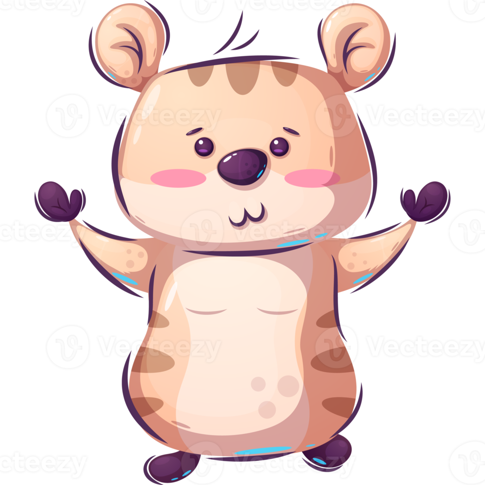 entzückende hamster-zeichentrickfigur png