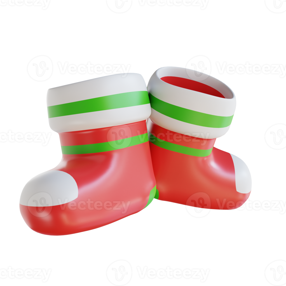 3d illustration Christmas ornament socks png