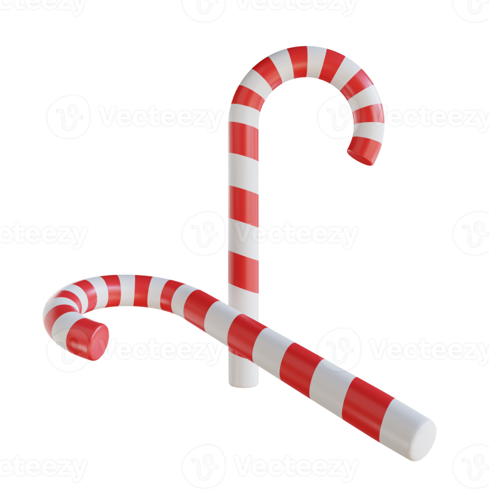 3d illustration candy cane png