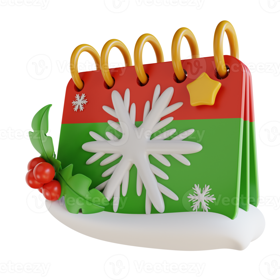 3d Illustration Christmas Calendar 13443080 PNG 3d-illustration-christmas-calendar-13443080-png