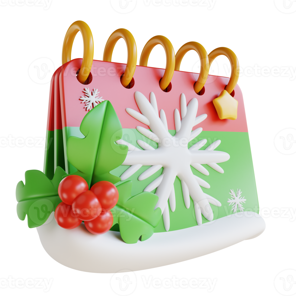 3d Illustration Christmas Calendar 13443082 PNG 3d-illustration-christmas-calendar-13443082-png