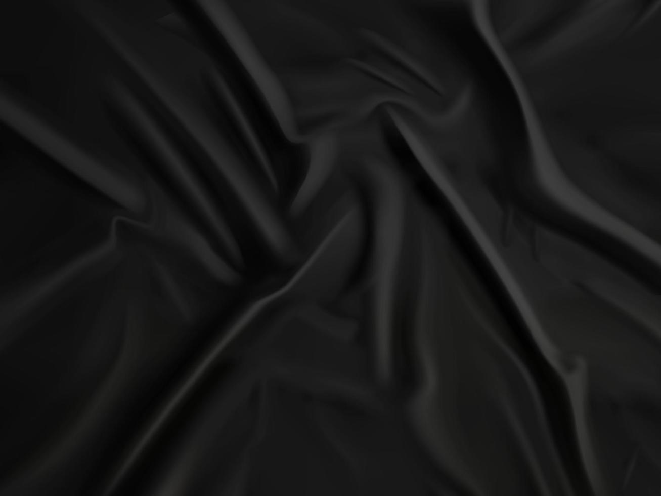 Black Silk Fabric Background vector