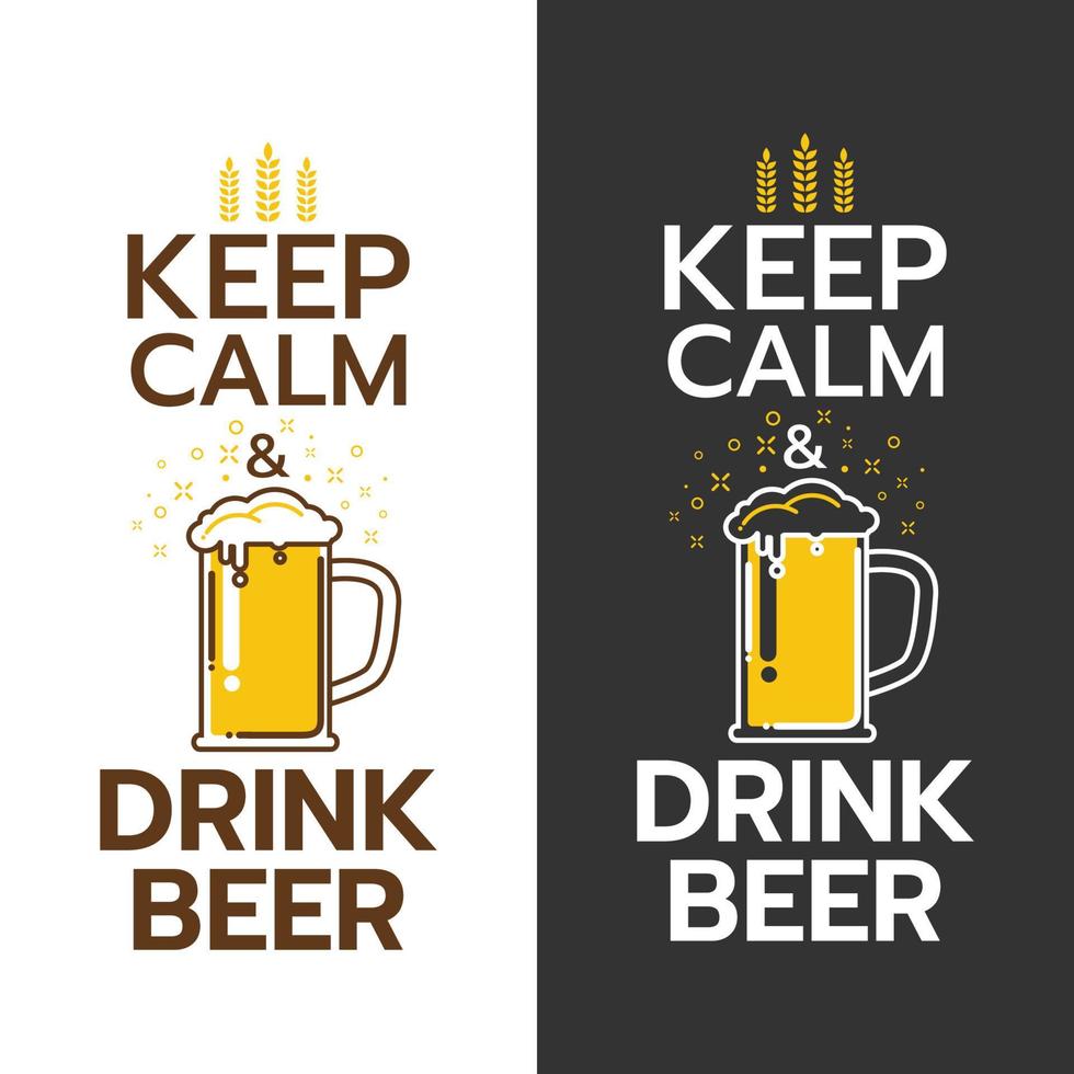 Poster of Keep Calm And Drink Beer vector