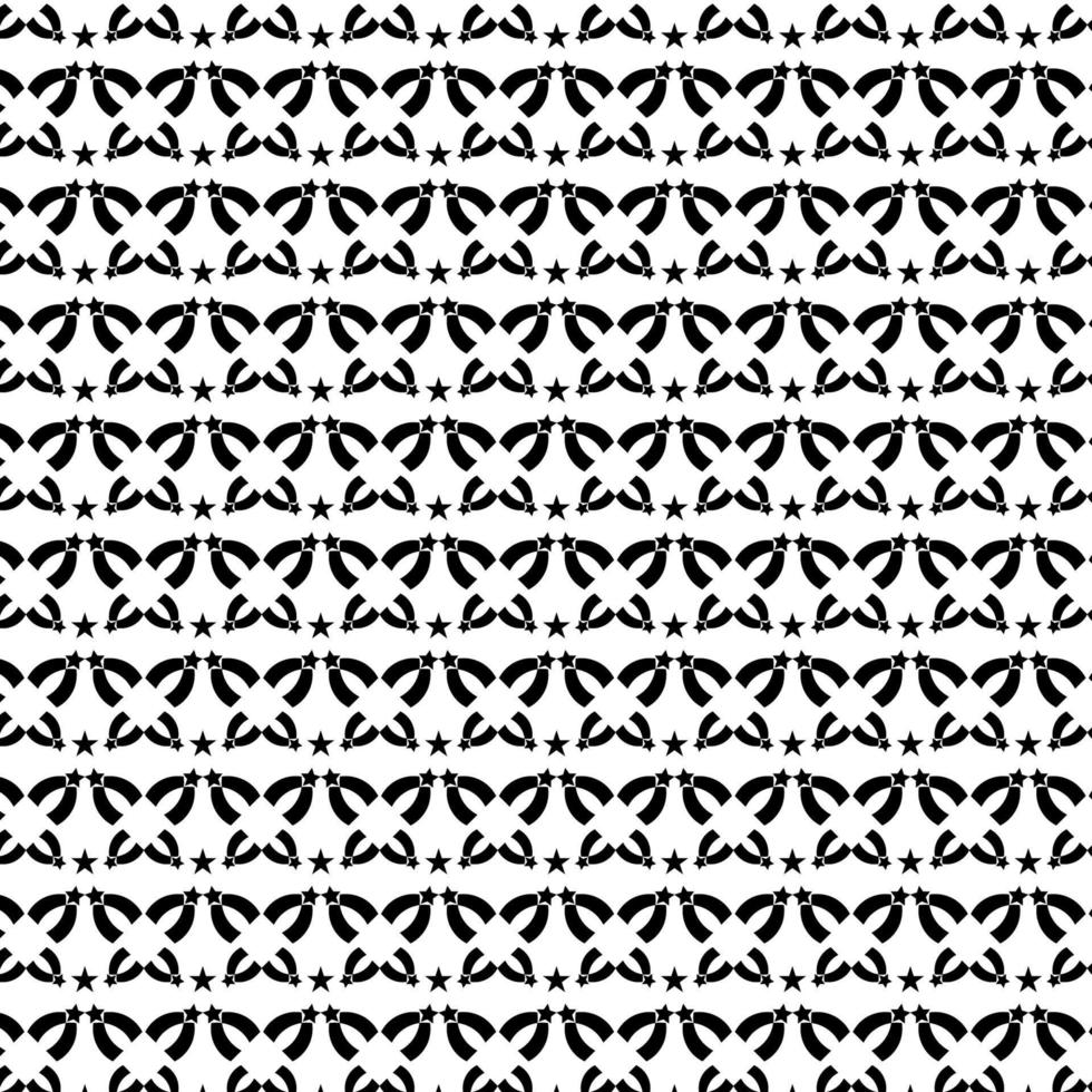 Abstract pattern from the stars, curve, seamless vector background.