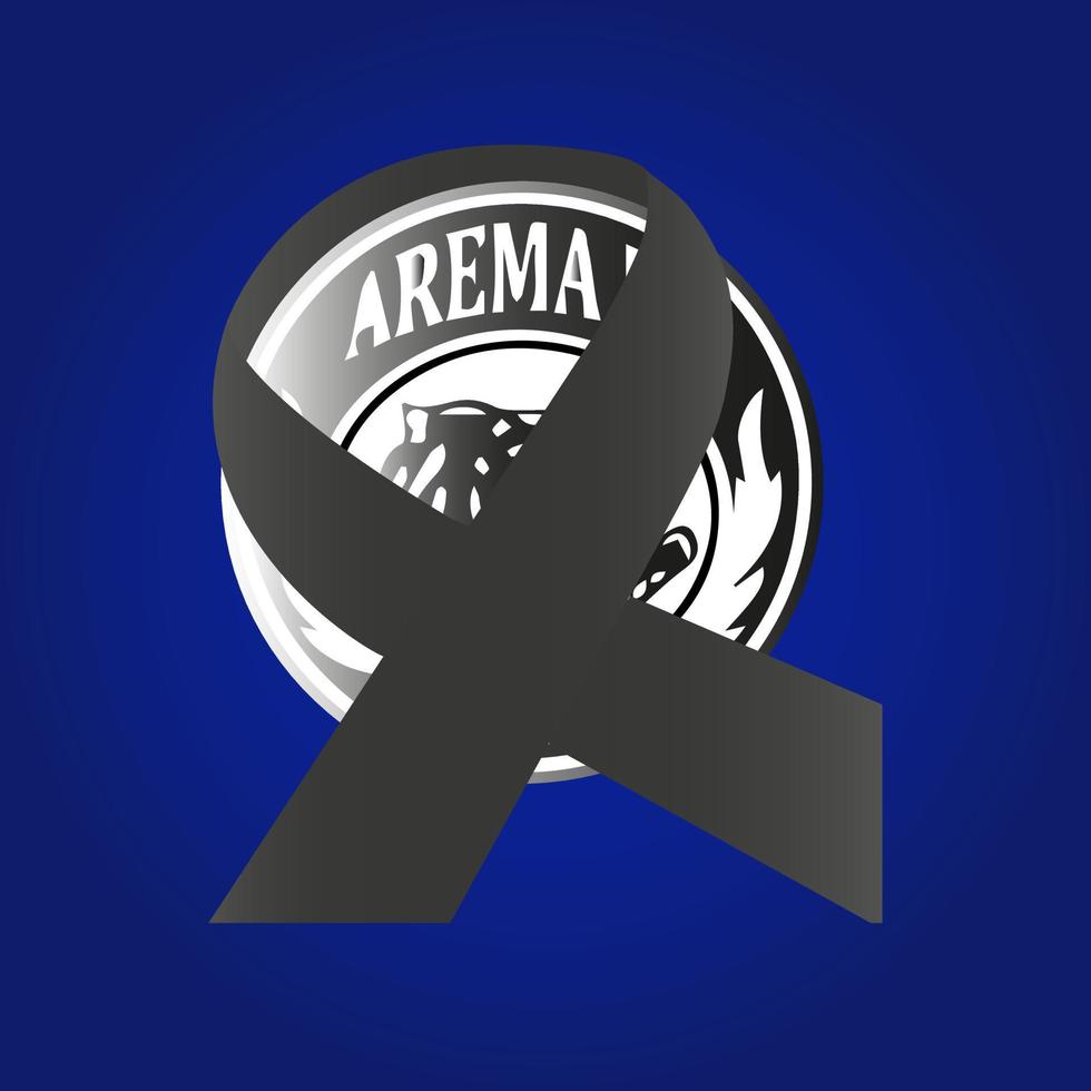 mourning theme vector design for the incident that befell Arema fc football fans