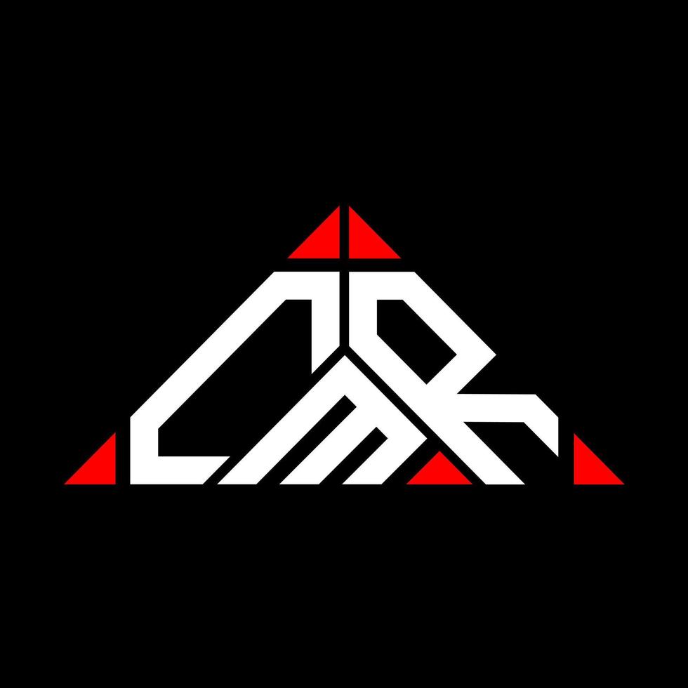 diseño creativo del logotipo de la letra cmr con gráfico vectorial, logotipo cmr simple y moderno en forma de triángulo. vector