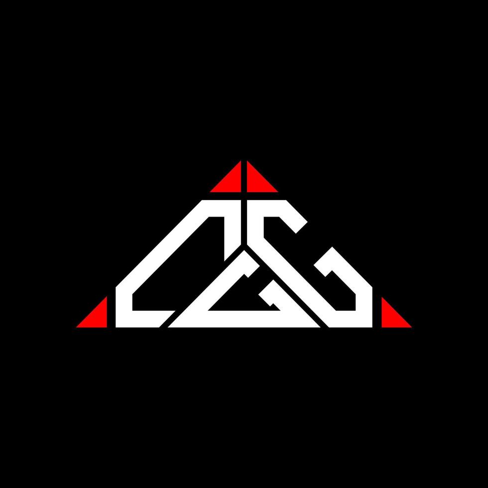 Diseño creativo del logotipo de la letra cgg con gráfico vectorial, logotipo cgg simple y moderno en forma de triángulo. vector