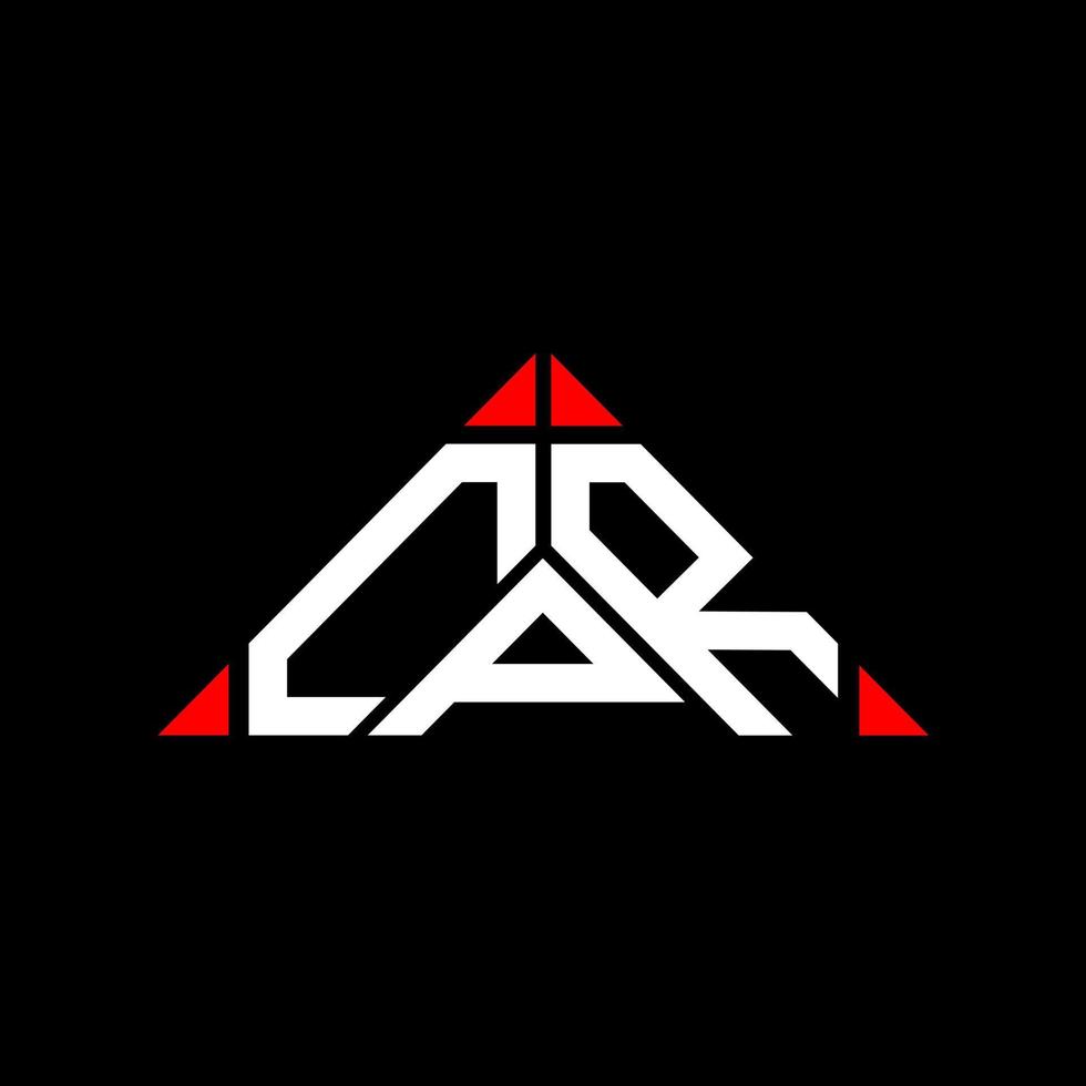 diseño creativo del logotipo de la letra cpr con gráfico vectorial, logotipo simple y moderno de cpr en forma de triángulo. vector