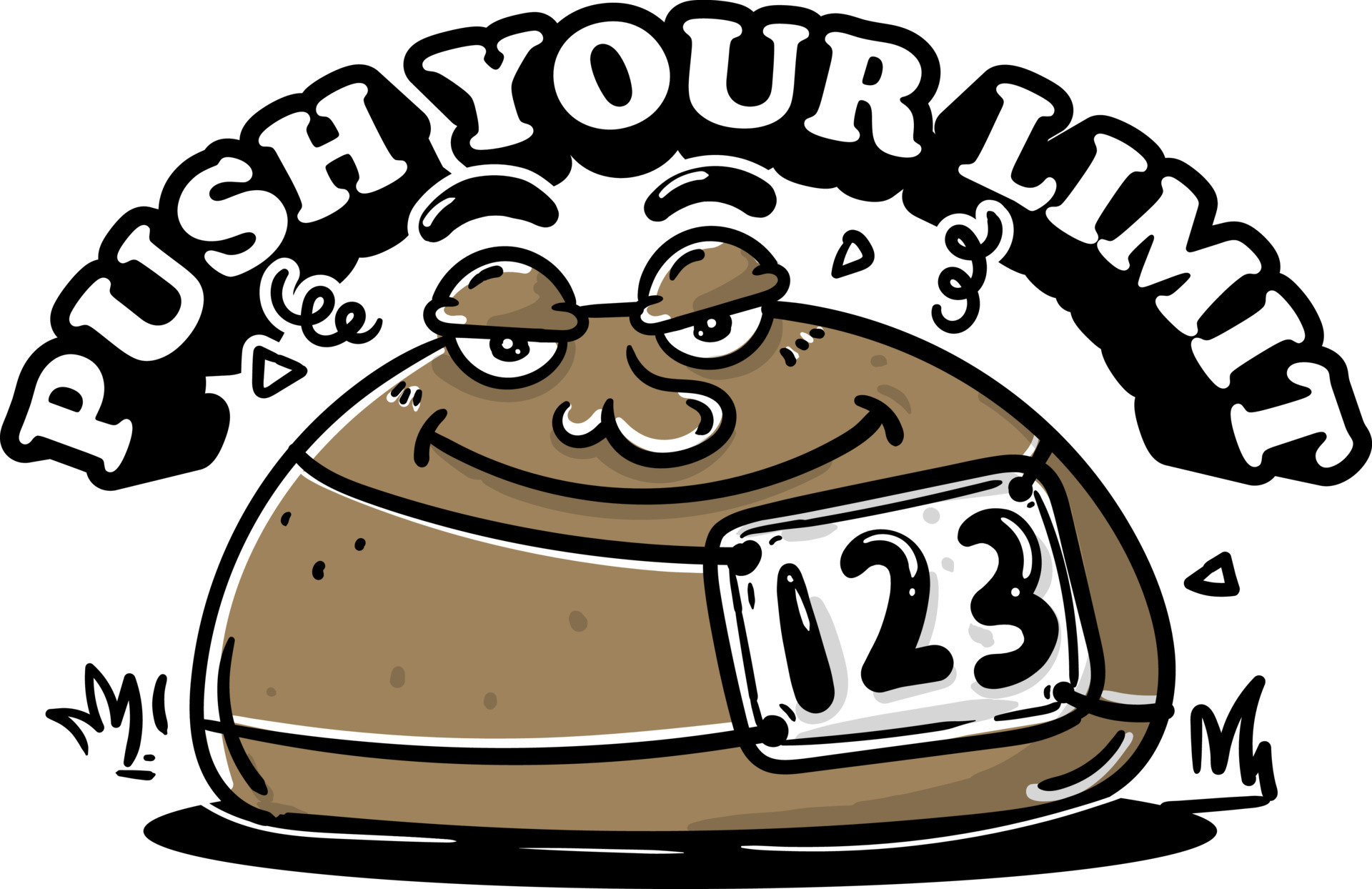 illustration cartoon stone with smile face 13443456 Vector Art at Vecteezy