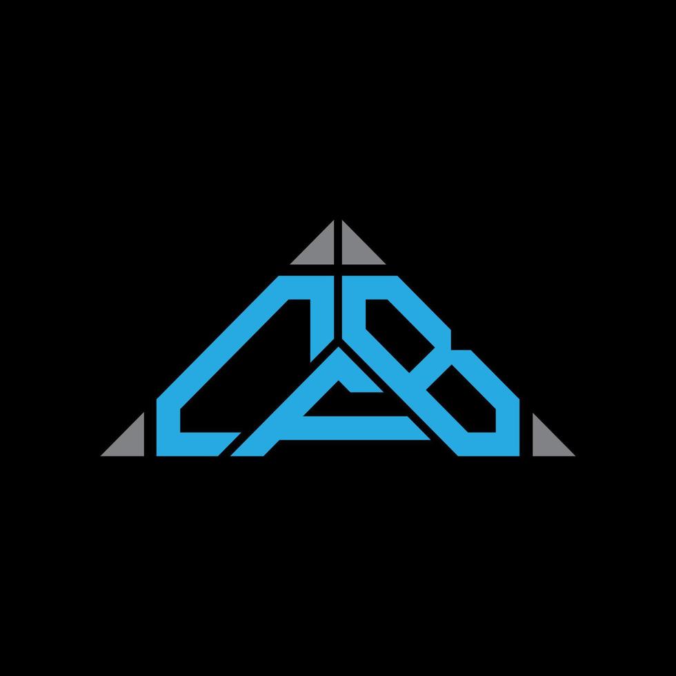 Diseño creativo del logotipo de la letra cfb con gráfico vectorial, logotipo simple y moderno de cfb en forma de triángulo. vector