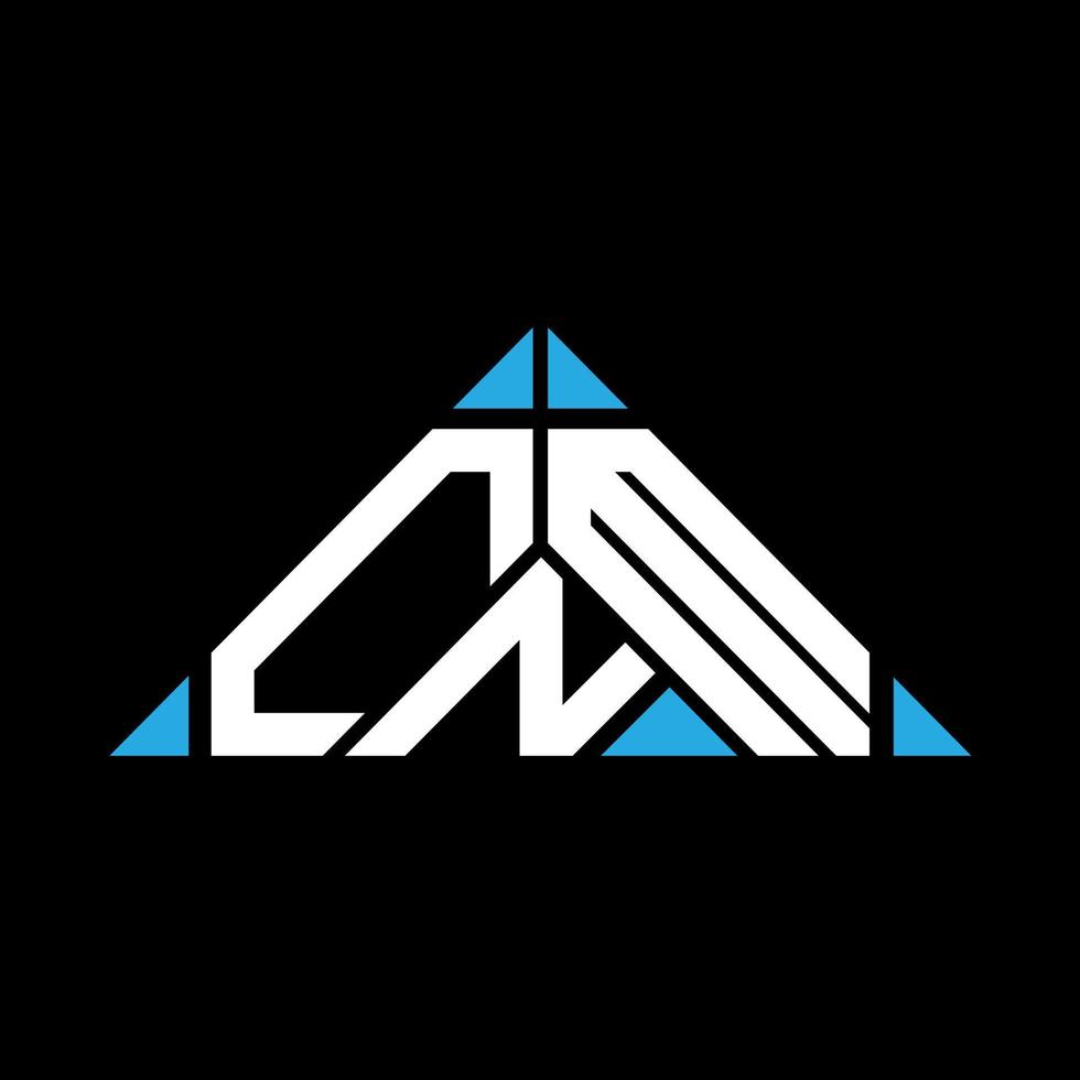 Diseño creativo del logotipo de la letra cnm con gráfico vectorial, logotipo cnm simple y moderno en forma de triángulo. vector