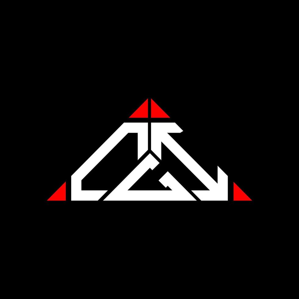 CGI letter logo creative design with vector graphic, CGI simple and modern logo in triangle shape.